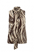 Printed V-Neck Blouse