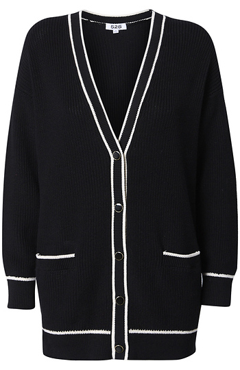 525 America Oversized Cardigan w/ Tipping Slide 1