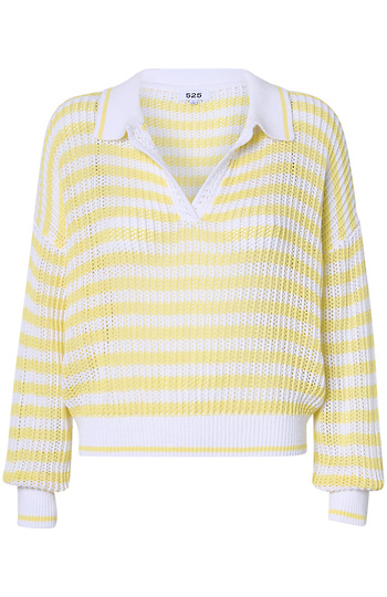 525 America Stripe Collared Pullover Slide 1