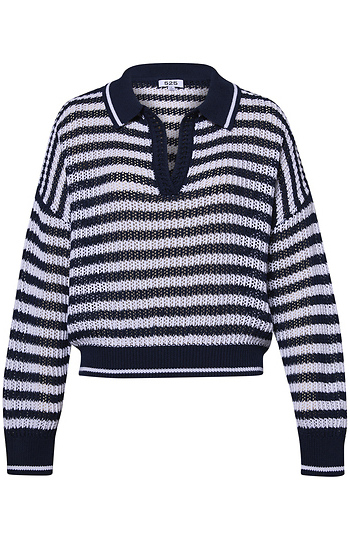 525 America Stripe Collared Pullover Slide 1