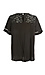 Lace Contrast Short Sleeve Top Thumb 2