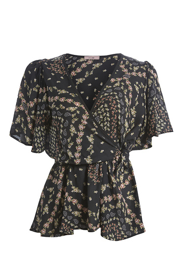 Floral Peplum Top Slide 1