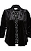 Ruched Sleeve Velvet Blazer Thumb 1