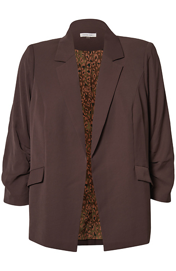 Shirred Sleeve Blazer Slide 1
