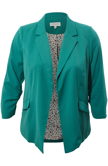 Skies Are Blue Shirred Blazer Slide 1