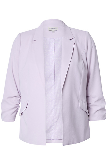 Shirred Sleeve Blazer Slide 1