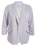 Shirred Sleeve Blazer