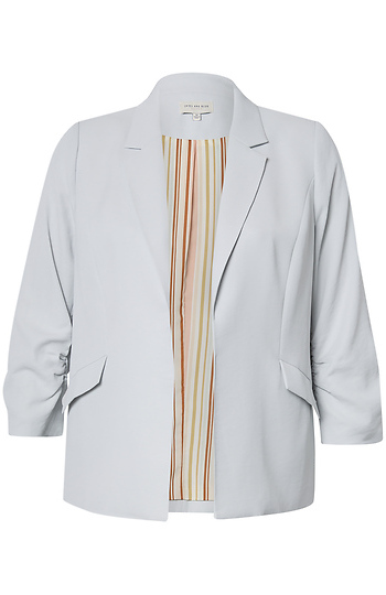 Shirred Sleeve Blazer Slide 1