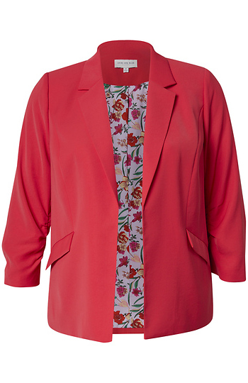 Shirred Sleeve Blazer Slide 1