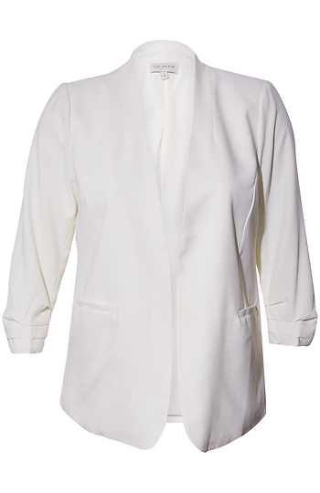 Ruched Sleeve Blazer Slide 1