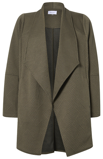 Textured Waterfall Coat Slide 1