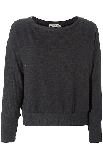 Ribbed Off The Shoulder Top Slide 1