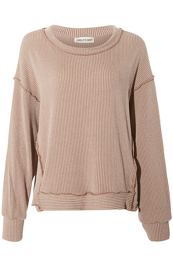 Textured Long Sleeve Top Slide 1