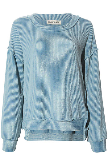 Textured Long Sleeve Top Slide 1