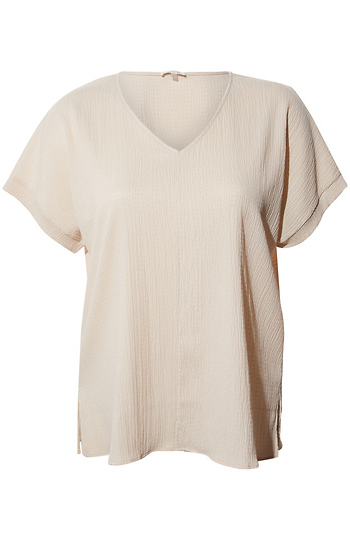 V Neck Short Sleeve Top Slide 1