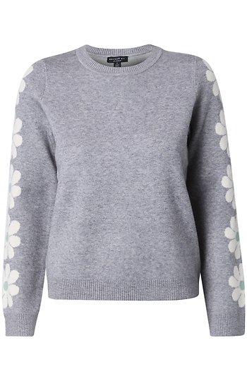 Floral Sleeve Sweater Slide 1