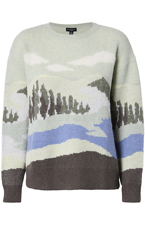 Landscape Sweater in Green Multi XS L DAILYLOOK