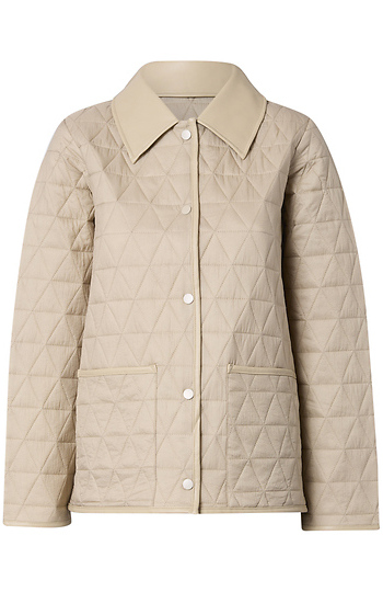Collared Quilted Jacket Slide 1