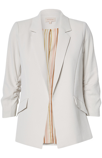 Shirred Sleeve Blazer Slide 1