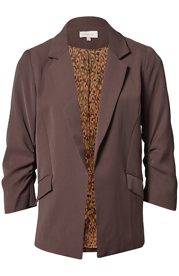 Shirred Sleeve Blazer Slide 1