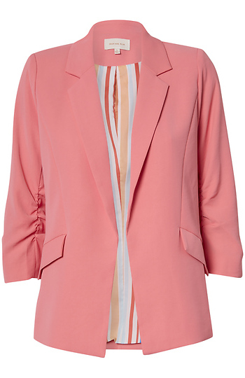 Shirred Sleeve Blazer Slide 1