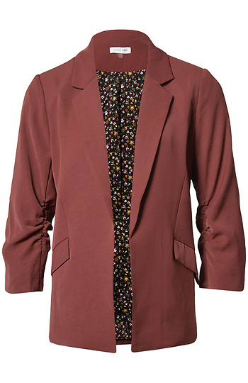 Shirred Sleeve Blazer Slide 1