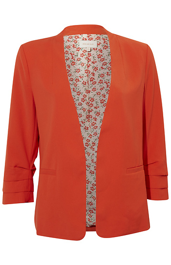 Ruched Sleeve Blazer Slide 1