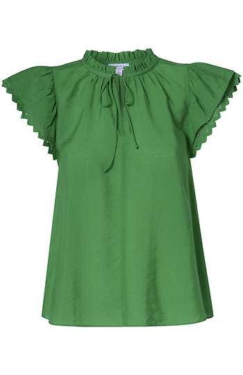 Short Sleeve Ruffled Blouse Slide 1