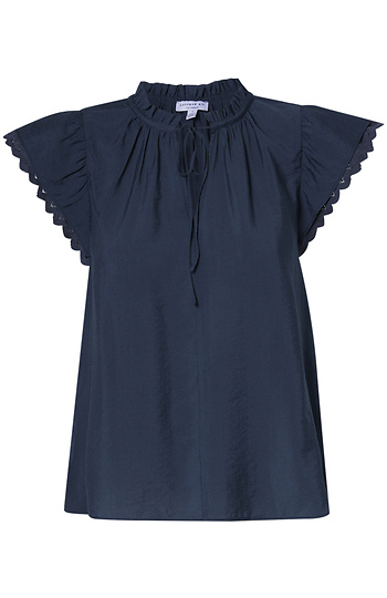 Short Sleeve Ruffled Blouse Slide 1