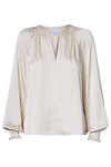 Split Neck Long Sleeve Blouse