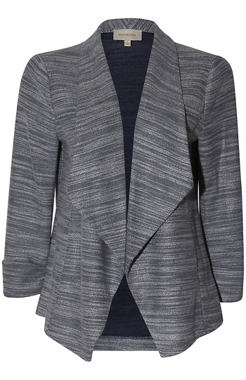 Waterfall Cuffed Open Blazer Slide 1