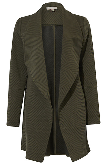 Textured Waterfall Coat Slide 1