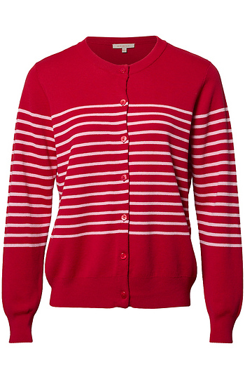 Button Down Stripe Cardigan Sweater Slide 1