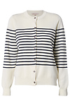 Button Down Stripe Cardigan Sweater