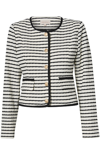 Striped Button Down Cardigan Slide 1