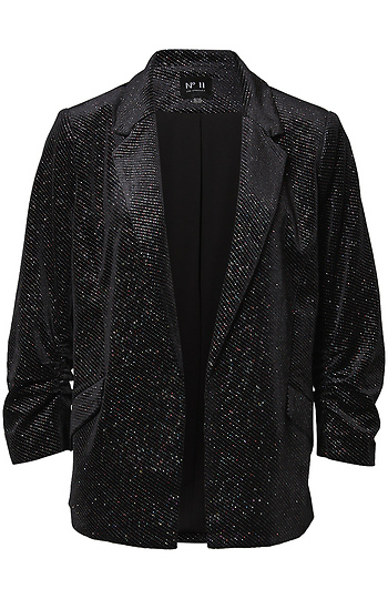 Multi Color Embellished Velvet Blazer Slide 1