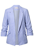 Chambray Open Front Blazer