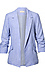 Chambray Open Front Blazer Thumb 1