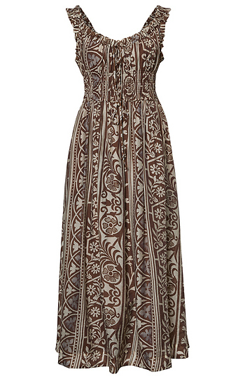 Paisley Print Midi Dress Slide 1