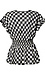 Smocked Waist Checkered Top Thumb 2