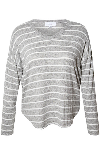 Via Brushed Dropped Shoulder Top Slide 1