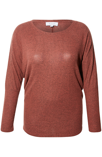Stella Brushed Long Sleeve Dolman Top Slide 1