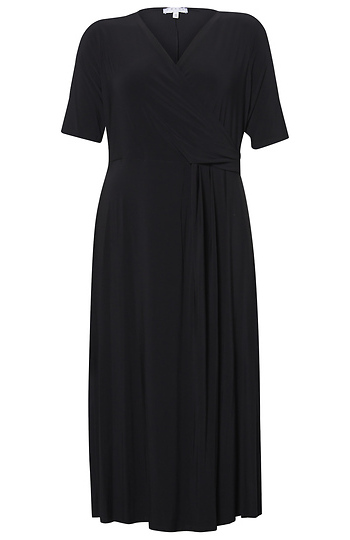 Elbow Sleeve Wrap Dress Slide 1