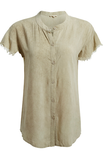 Frayed Short Sleeve Top Slide 1