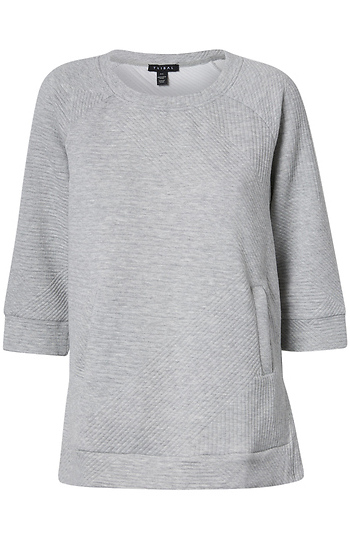 3/4 Sleeve Textured Top Slide 1