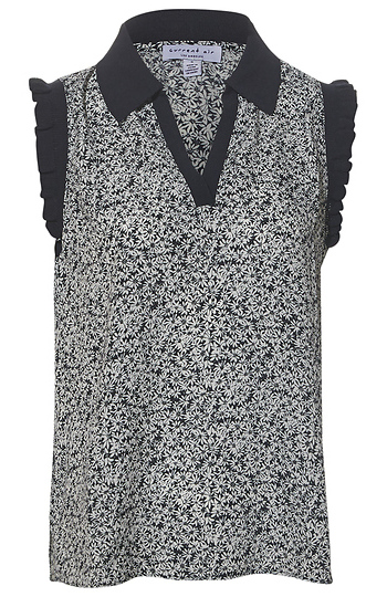 Sleeveless Collar Neck Top Slide 1