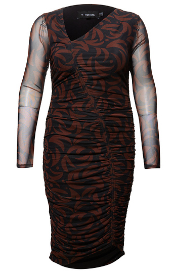 Sade Ruched Midi Dress Slide 1