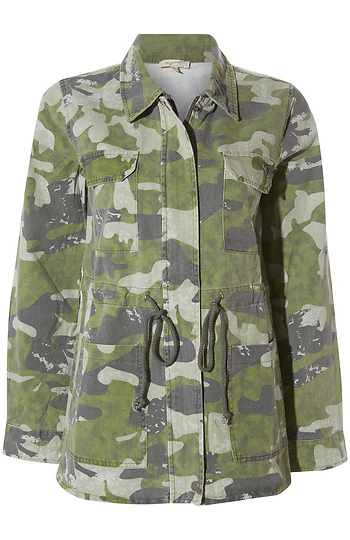 Washed Camo Utility Jacket Slide 1