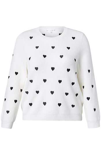 Heart Embroidery Sweater Slide 1