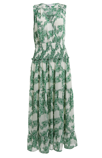 Surplice Tiered Midi Dress Slide 1